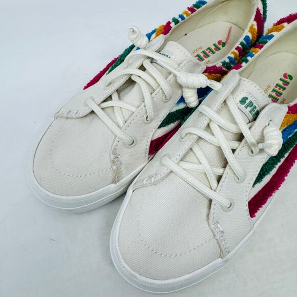 Sperry SeaCycled Crest Vibe Platform Sneakers White Canvas Women’s Size 6 Sun - Picture 2 of 12
